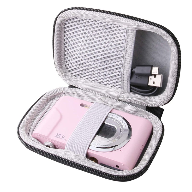 WERJIA Kids Camera Case for Lecran/Kodak PIXPRO Friendly Zoom FZ55/FZ53/ FZ43/FZ45 Digital Camera and More Brands Kids Camera (Pink) - Image 5
